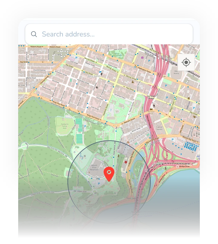 Setting a location reminder on a map in Todofun